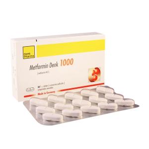 Metformin Denk - მეტფორმინი დენკი 1000მგ  30 ტაბლეტი 
