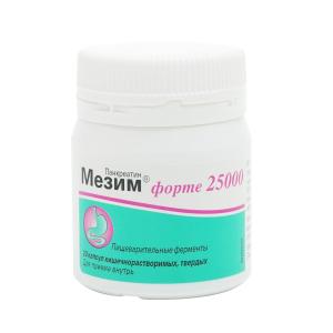 Mezym forte - მეზიმ ფორტე 25000 ერთეული 20 კაფსულა