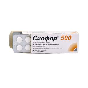 Siofor - სიოფორი 500მგ 60 ტაბლეტი
