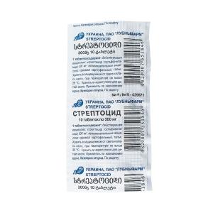 Streptocide - სტრეპტოციდი 0.3გ 10 ტაბლეტი