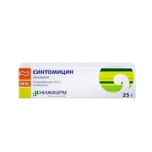 Syntomycin - სინტომიცინი ლინიმენტი10% 25გ ტუბი