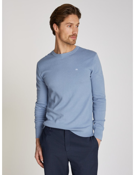 CALVIN KLEIN - MICRO PIQUE STRUCTURE SWEATER