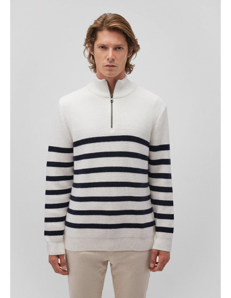 Mavi - STRIPE HALF ZIP SWEATER