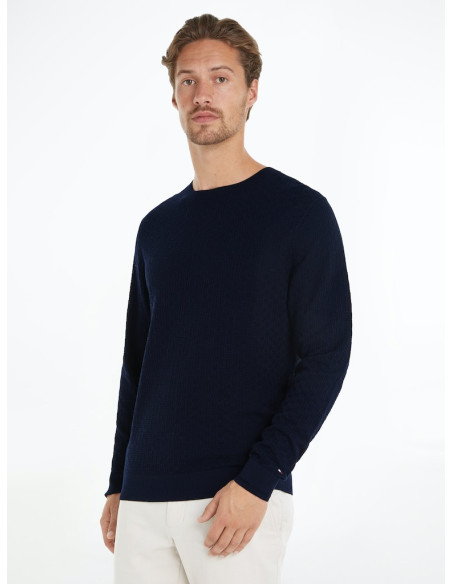 Tommy Hilfiger - DC BASKETWEAVE CREW NECK