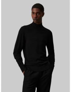 CALVIN KLEIN - MERINO RWS MOCK NECK SWEATER