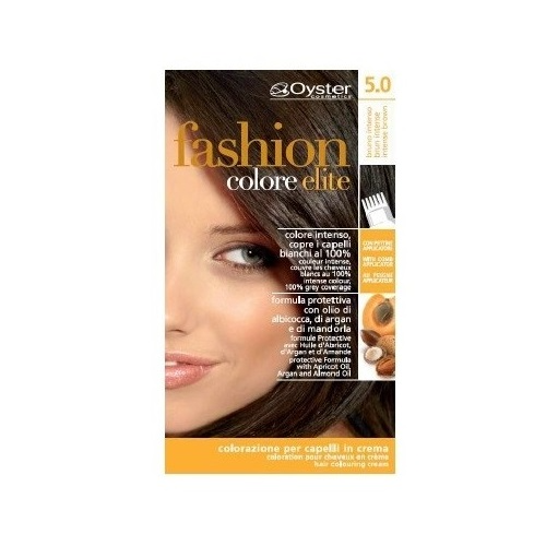 ფეშენ ელიტ - თმის საღებავი არგანის და ნუშის ზეთით 5.0 ინტენსიური ყავისფერი