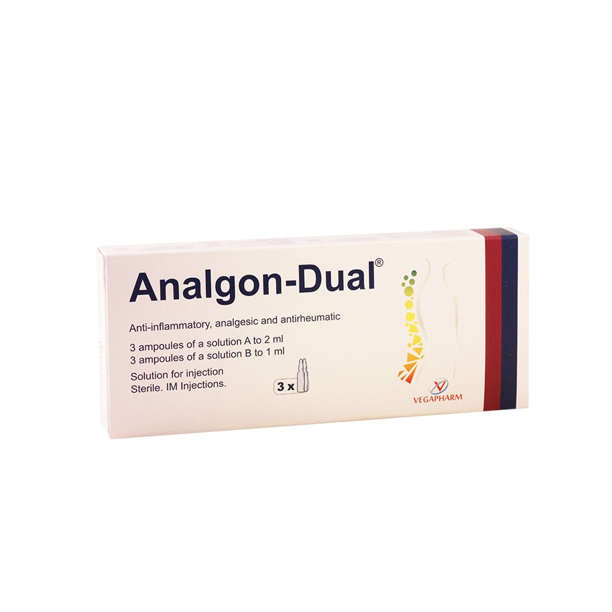 Analgon-Dual - ანალგონ-დუალი 2მლ+N3 1მლ 3ამპულა