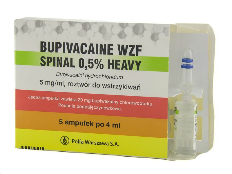 BUPIVACAIN - ბუპივაკაინი სპინ. 0.5% 4მლ. 5 ამპულა
