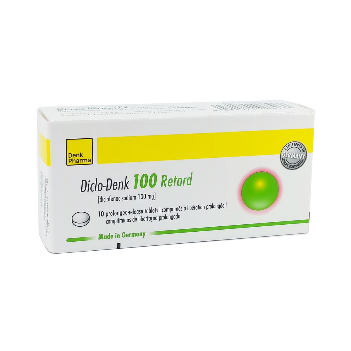 Diclo-Denk - დიკლო-დენკი რეტარდი 100 მგ. 10 ტაბლეტი