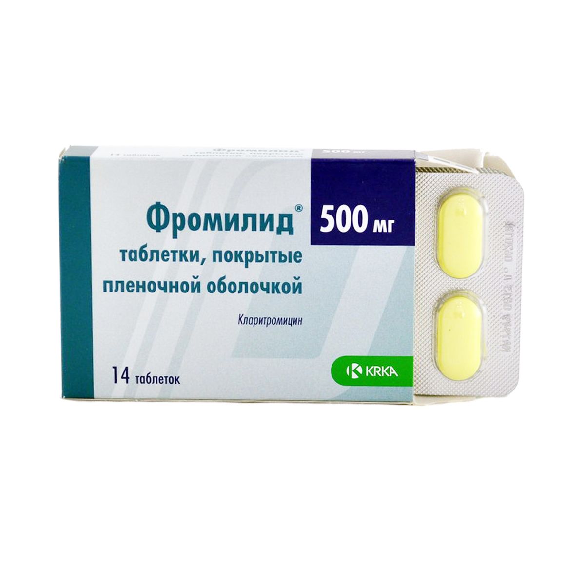 Fromilid - ფრომილიდი(კლარიტრომიცინი) 500მგ 14 ტაბლეტი