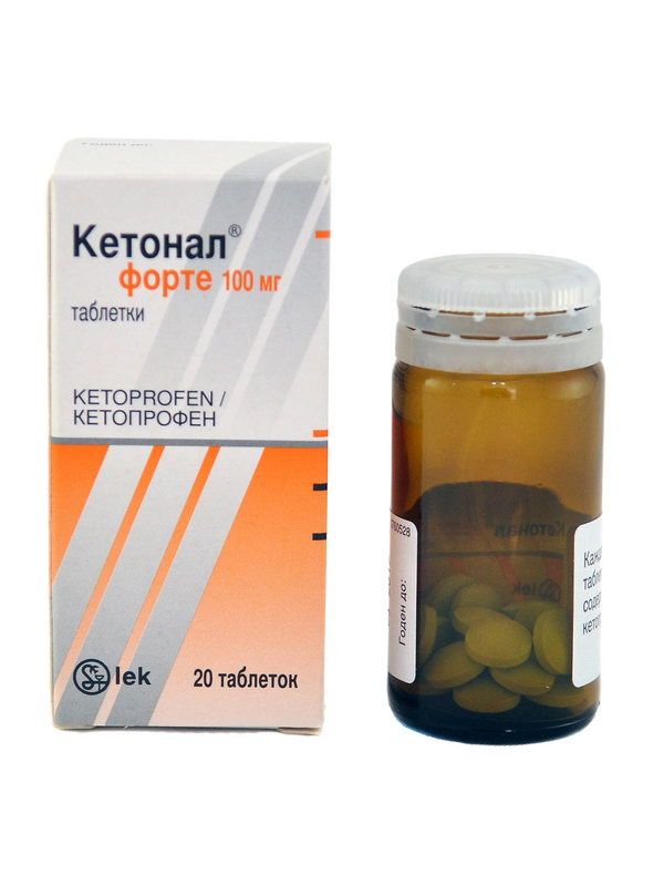 KETONAL FORTE - კეტონალი ფორტე  100 მგ. 20 ტაბლეტი