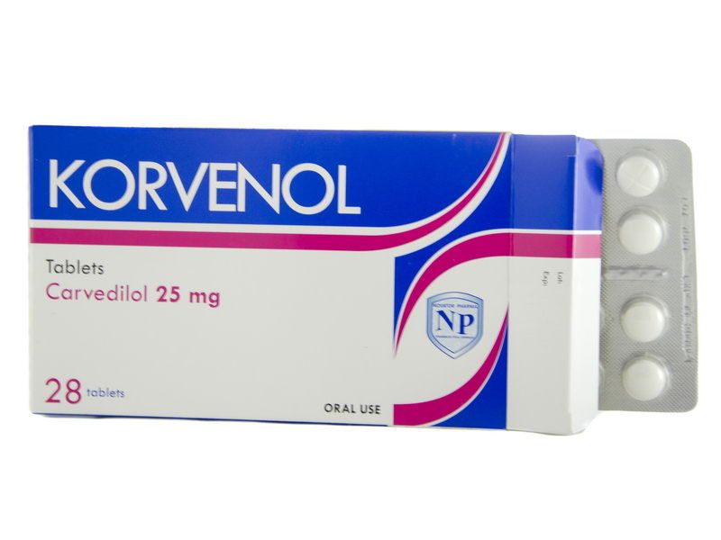 Korvenol - კორვენოლი 25მგ 28 ტაბლეტი