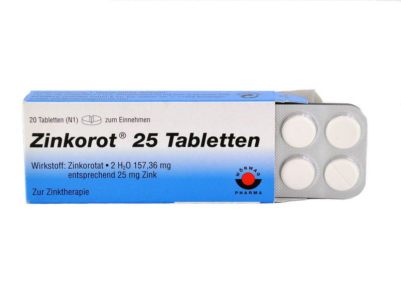 ცინკოროტი 25მგ 20 ტაბლეტი