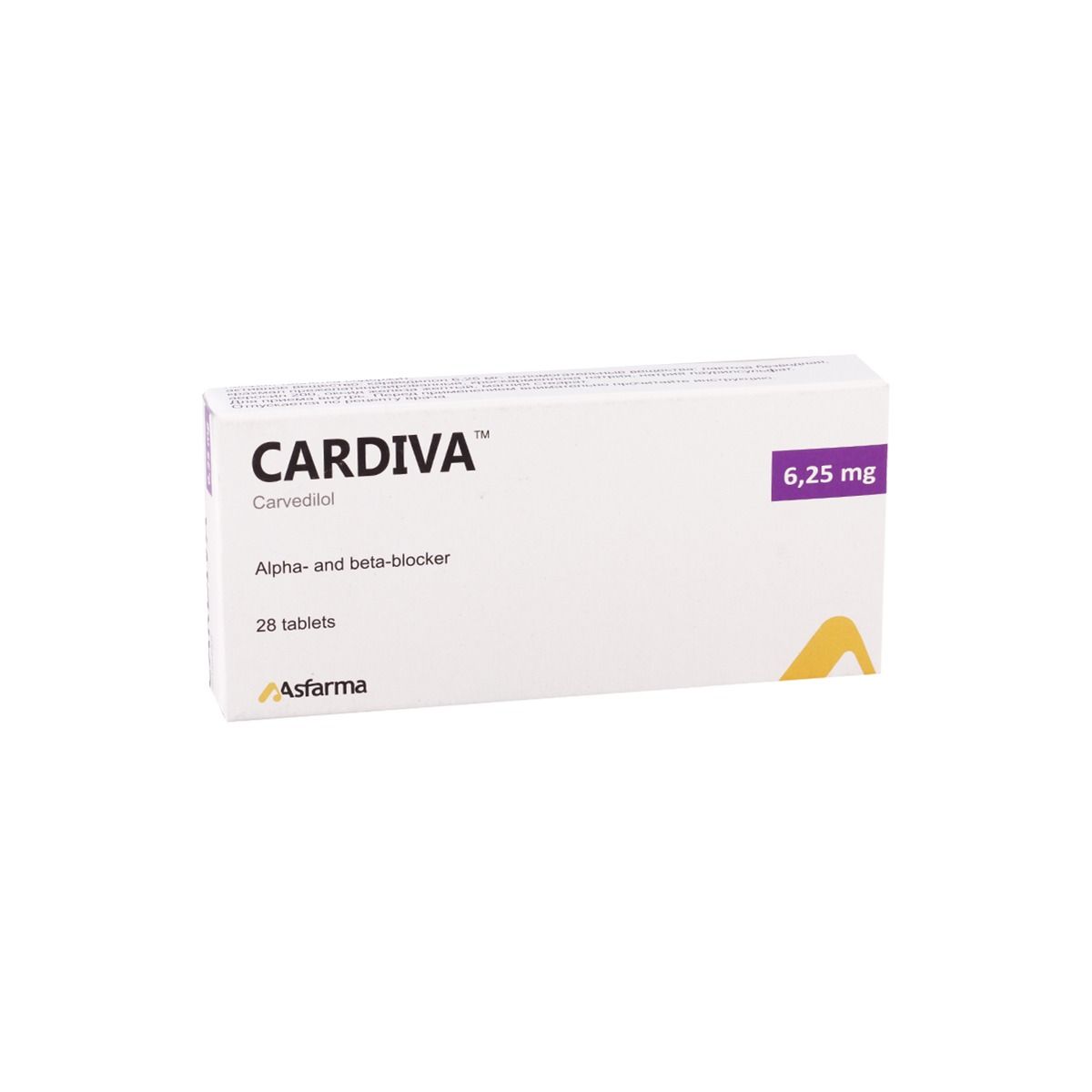 კარდივა 6.25მგ  28 ტაბლეტი