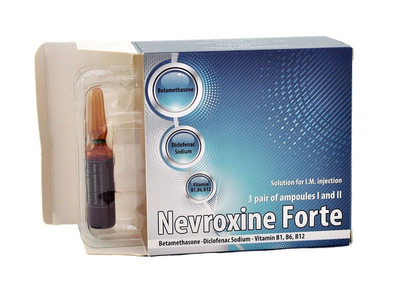 ნევროქსინ ფორტე 3მლ. 3ამპულა+3გამხსნელი