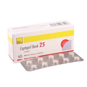 Captopril-Denk - კაპტოპრილი დენკი 25მგ 20 ტაბლეტი