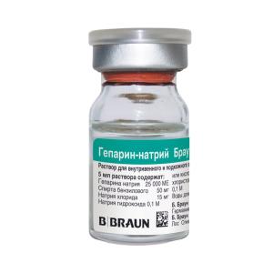 Heparin - ჰეპარინი 25 000 ერთ 5მლ. 1 ფლაკონი