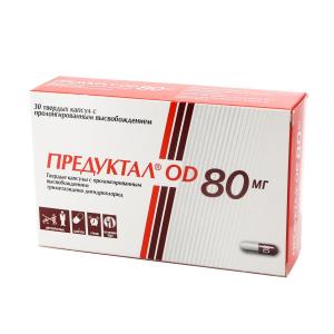 PREDUCTAL OD - პრედუქტალი OD 80მგ 30 კაფსულა