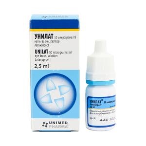 Unilat - უნილატი 50მკგ/მლ 2.5მლ თვალის წვეთები