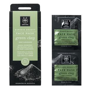 აპივიტა - ექსპრეს ბიუთი სახის ნიღაბი ღრმა წმენდით შავი წერტილების მწვანე თიხის