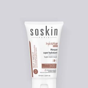 სოსკინ - R+ HydraWear სახის ნიღაბი სუპერ დამატენიანებელი გაუწყლოებული მგრძნობიარე კანი