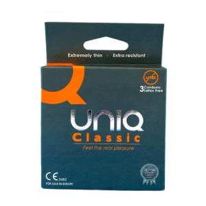 უნიქი - პრეზერვატივი UNIQ Classic ჰიპოალერგიული ულატექსო