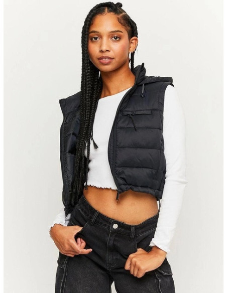 Tally Weijl - BLACK SLEEVELESS QUILTED JACKET