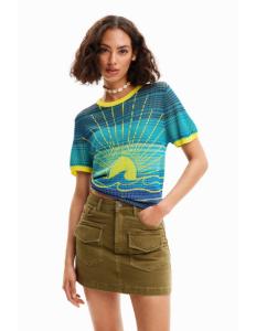 DESIGUAL - Knit wave T-shirt