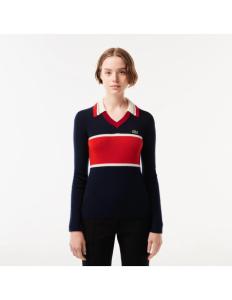 Lacoste - Lacoste French Made Contrast Polo Neck Sweater