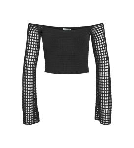 Noisy May - NMNOVA L/S OFFSHOULDER CROP KNIT