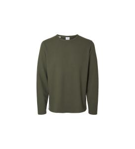 SELECTED HOMME - SLHFINLEY WAFFLE LS O-NECK TEE NOOS