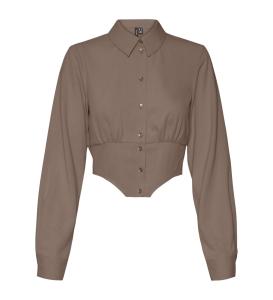 Vero Moda - VMPIXI LS CROPPED SHIRT WVN