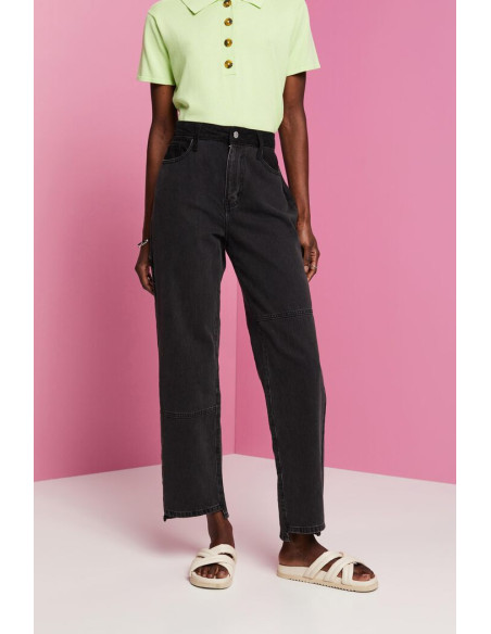 ESPRIT - Wide leg jeans with an asymmetric hem