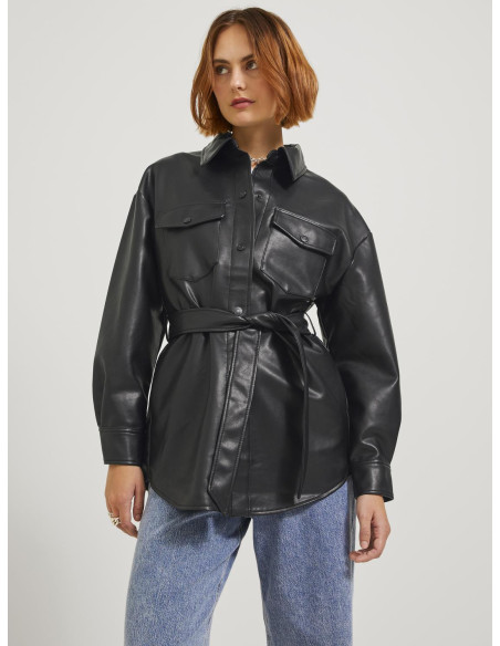 JJXX - JXLUNA FAUX LEATHER OVERSHIRT NOOS