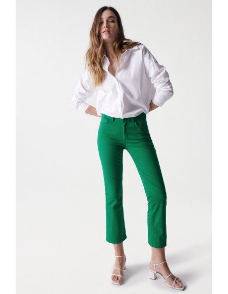 Salsa Jeans - GREEN DESTINY PUSH UP CROPPED FLARE JEANS