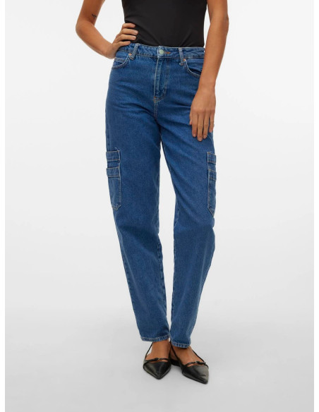 Vero Moda - VMAVIVA HR MOM CARGO JEANS BA3409