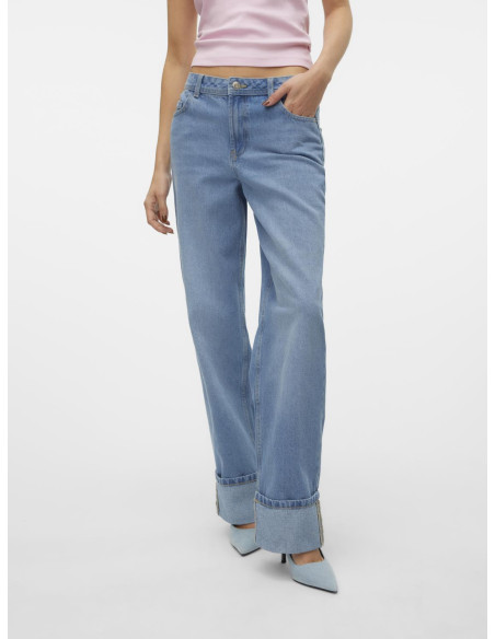 Vero Moda - VMEVELYN LR FOLD UP WIDE JEANS VI3420