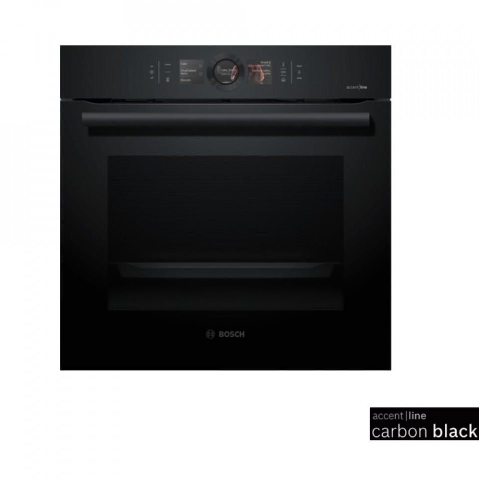 BOSCH Accent Line Carbon Black Built-in combi-steam oven HSG856XC1