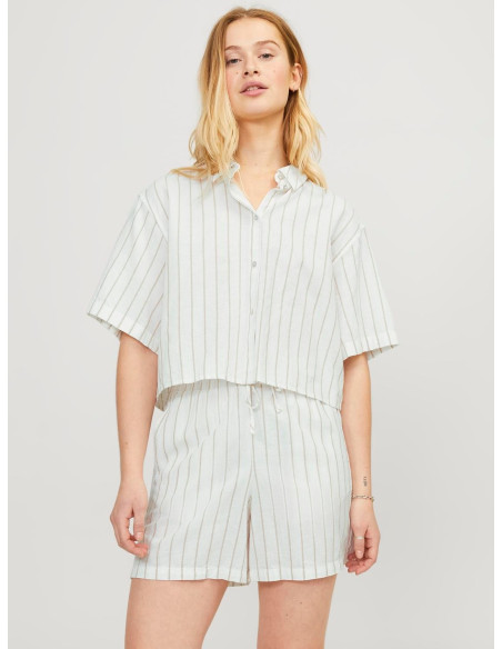 JJXX - JXLULU  SS CROPPED LINEN BLEND SHIRT WVN