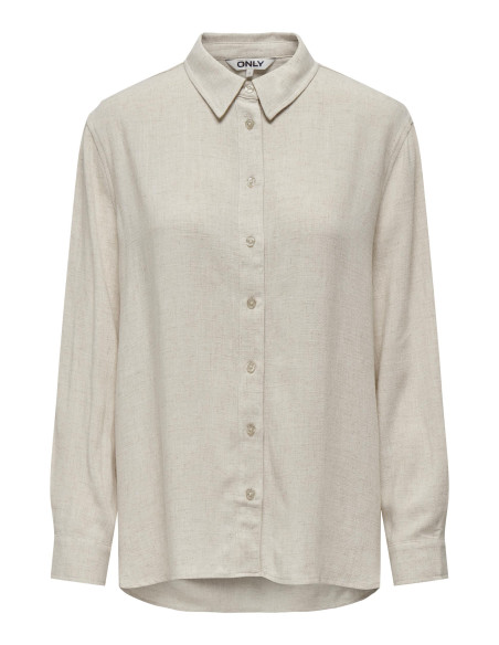 ONLY - ONLSIESTA L/S LINEN BL OVS SHIRT PNT