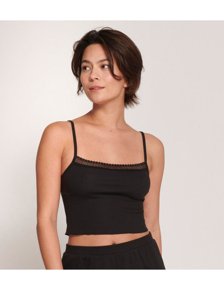 ღამის თეთრეული Sloggi - sloggi GO Ribbed Crop top