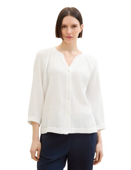 Tom Tailor - CRINKLE STRUCTURE BLOUSE