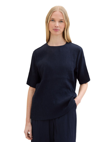 Tom Tailor - SOLID CRINKLE BLOUSE