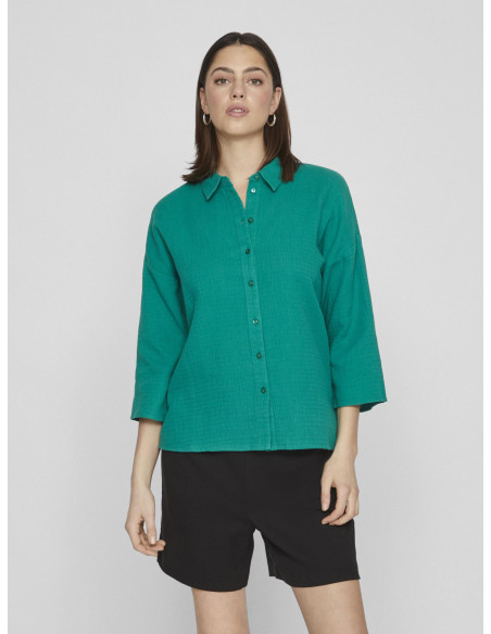 VILA - VILANIA BUTTON 3/4 SHIRT - NOOS