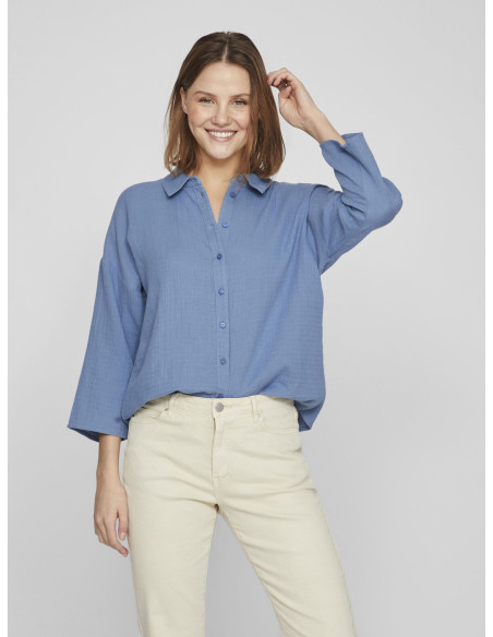 VILA - VILANIA BUTTON 3/4 SHIRT - NOOS