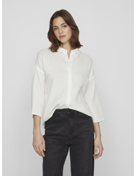 VILA - VILANIA BUTTON 3/4 SHIRT - NOOS