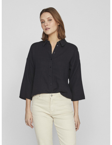 VILA - VILANIA BUTTON 3/4 SHIRT - NOOS