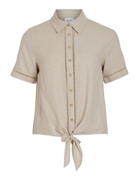 VILA - VILINDA S/S KNOT SHIRT/R