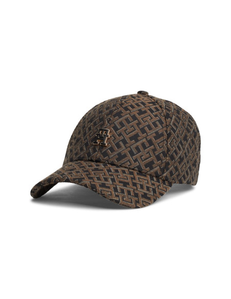 ქალის კეპი Tommy Hilfiger - TH MONOGRAM JACQUARD CAP