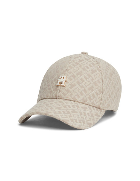 ქალის კეპი Tommy Hilfiger - TH MONOGRAM JACQUARD CAP